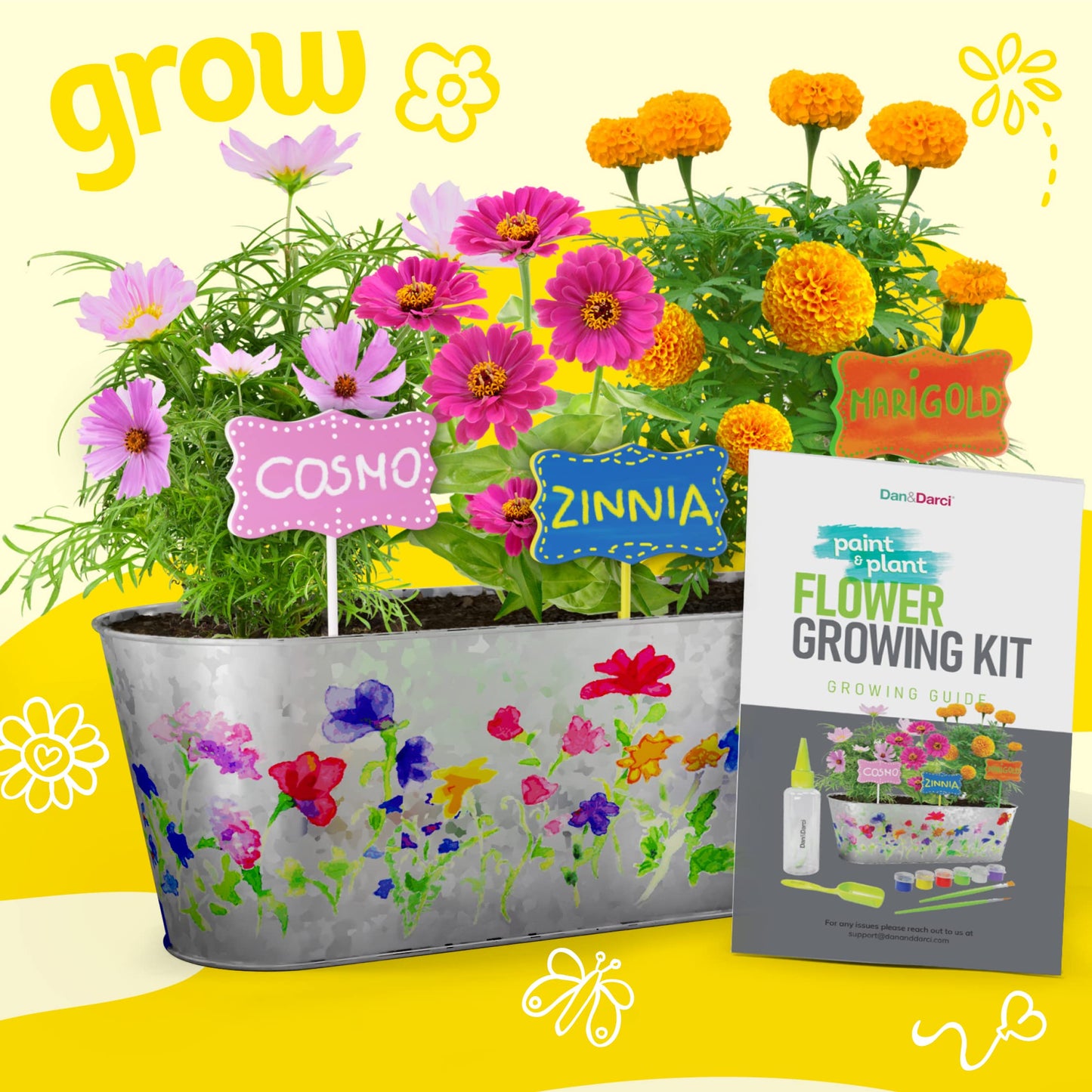 Paint & Plant Flower Growing Kit For Kids - Best Birthday Crafts Gifts For Girls & Boys Age 5 6 7 8-12 Year Old Girl Gift Ideas