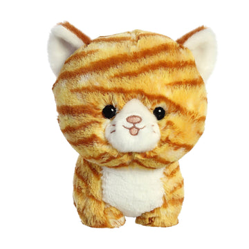 Aurora® Playful Teddy Pets™ Orange Tabby Cat Stuffed Animal - Unique Design - Endless Play - Orange 6.5 Inches