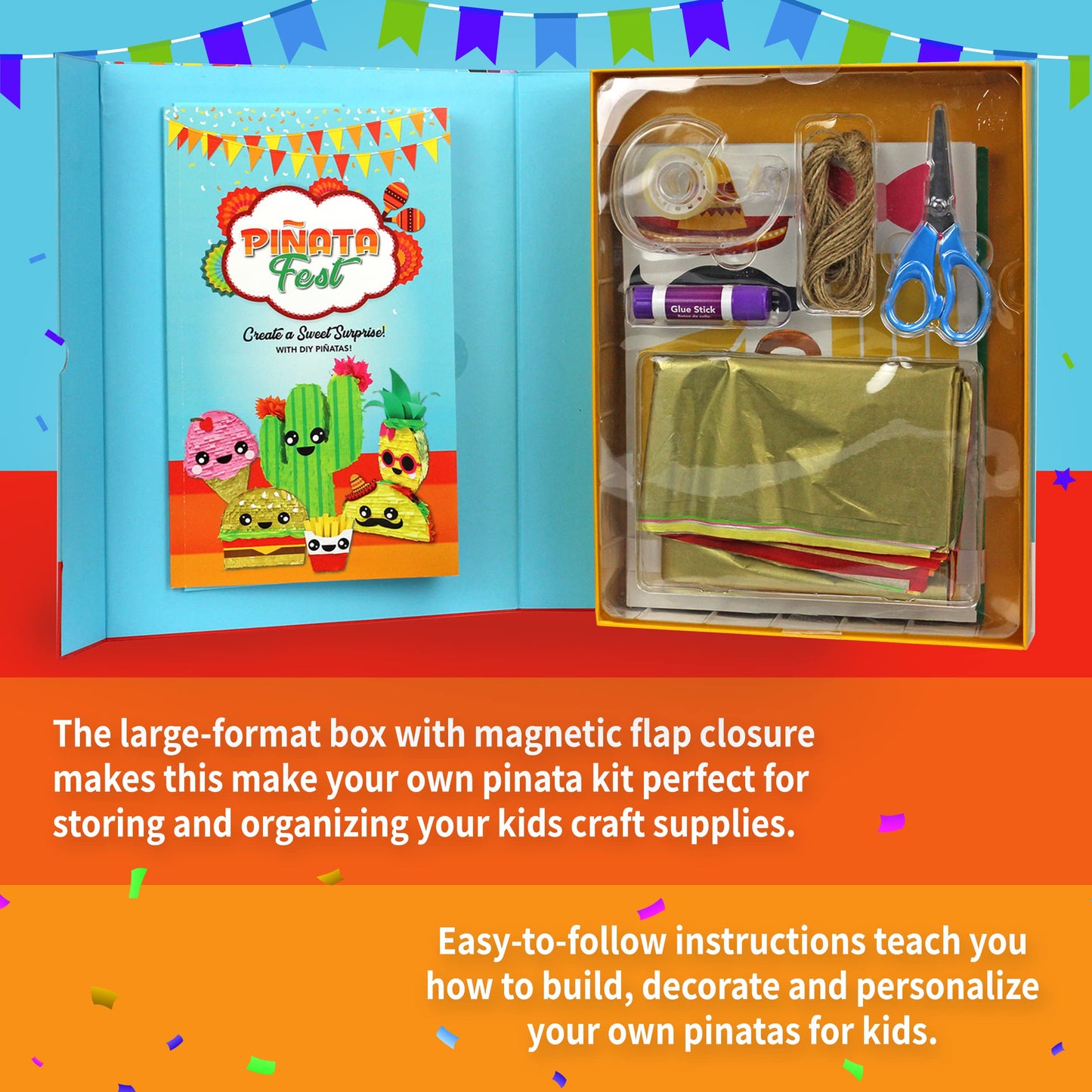 Spicebox Make Your Own Diy Pinata Kit For Birthday Party, Arts And Crafts For Kids, Children’S Creative Activity Gifts, Make And Play Pinata Fest, 8 Smashing Projects