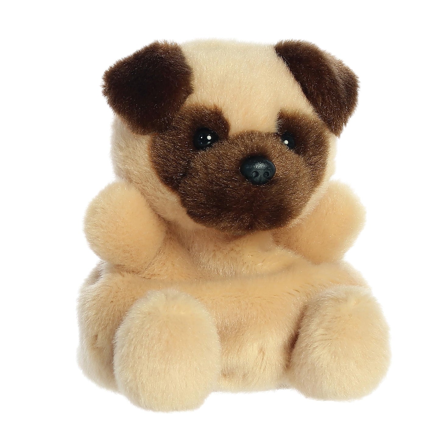Aurora Adorable Palm Pals Frankie Pug Stuffed Animal - Fun Collectible Plush for Kids and mature-themed Collectors - Perfect for Decorating Rooms and Birthday Gifts - Brown 5 Inches