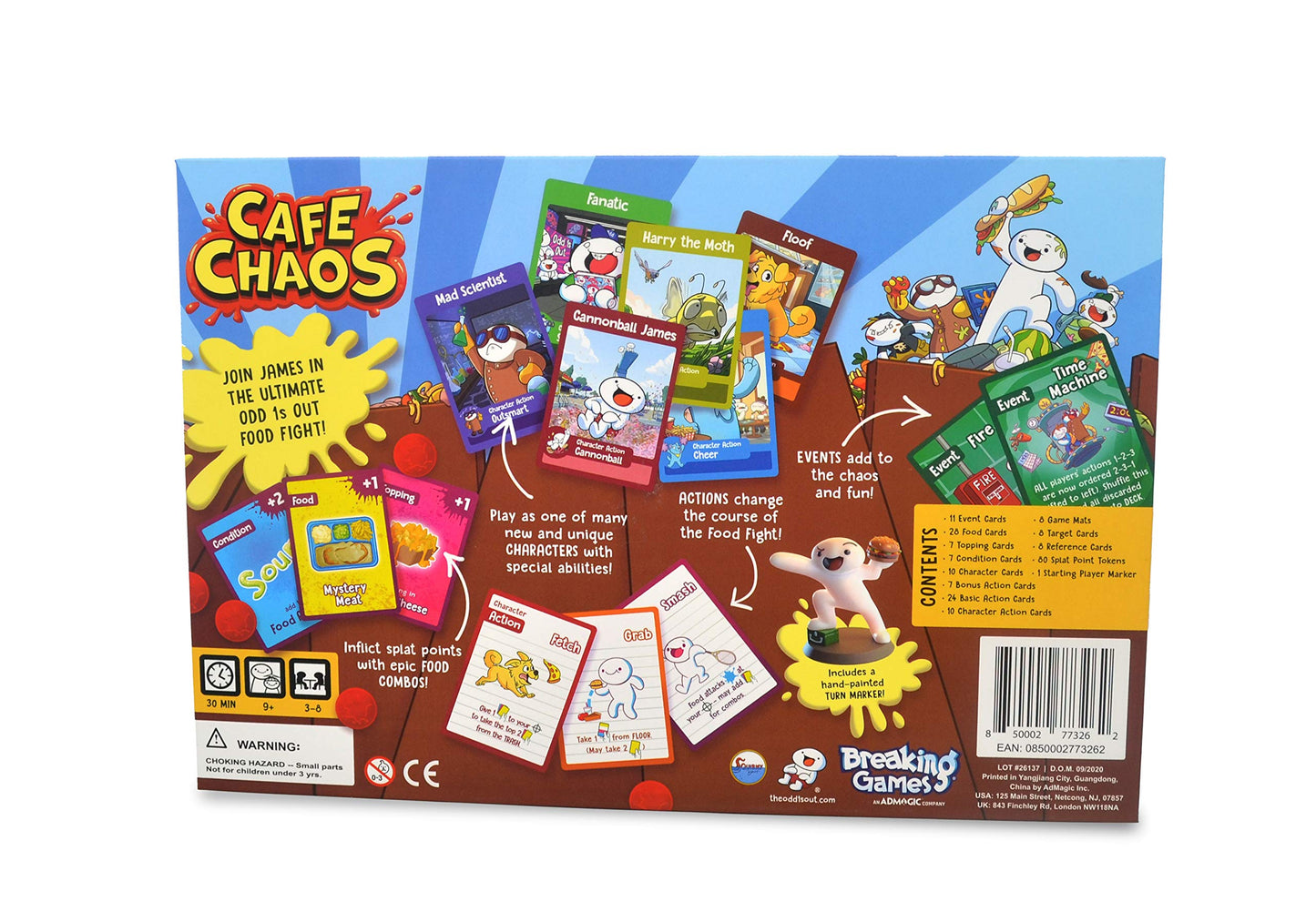 The Odd 1s Out Cafe Chaos Card Game - Multicolor, 11x7x2 inches, Cardstock, Model CAFECHAOS1