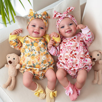 Babeside Lifelike Reborn Baby Dolls Twins - 20 - Inch Sweet Smile Realistic-Newborn Baby Dolls Soft Body Real Life Baby Doll Gir