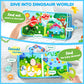 Joycat Toddler Dinosaur Busy Book, Busy Board For 2 3 4 5Year Old -Travel Toy Quiet Activity Book, Life Skills & Fun Games - Autism Sensory Toy, Toddler Easter Basket Stuffers Gifts