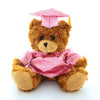 Plushland Plush Stuffed Animal Toys 12 Inches Present Gifts for Graduation Day  Personalized Text  Name or Your School Logo on Gown  Best for Any Grad School Kids (New Pink Gown)