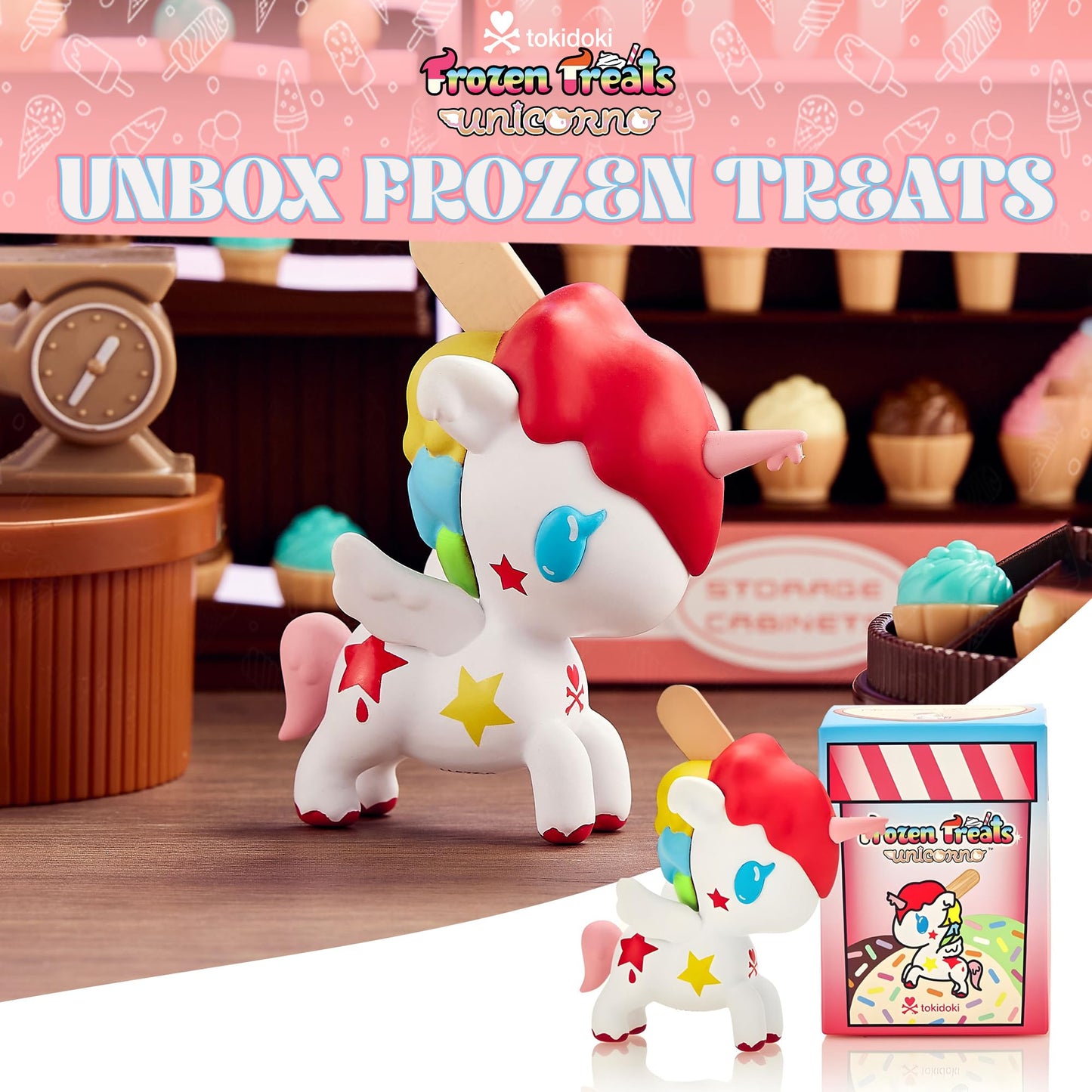 Tokidoki - Frozen Treats Unicorno Blind Box - Collectible Mystery Figure - Cute Miniatures - Surprise Gift for Kids & Collectors