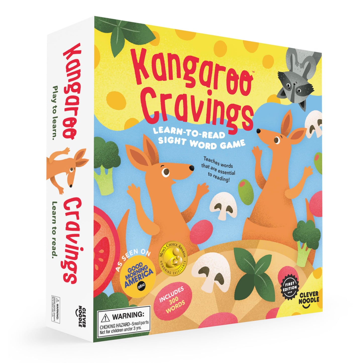 Kangaroo Cravings Learn To Read 300 High-Frequency Sight Words Board Game - Fun Learning Resource & Word Game For Kids Ages 4-9