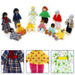 ONEST 23 Pieces Wooden Dollhouse Family Set Mini People Figures Dollhouse Dolls Wooden Doll Family Pretend Play Figures Accessor