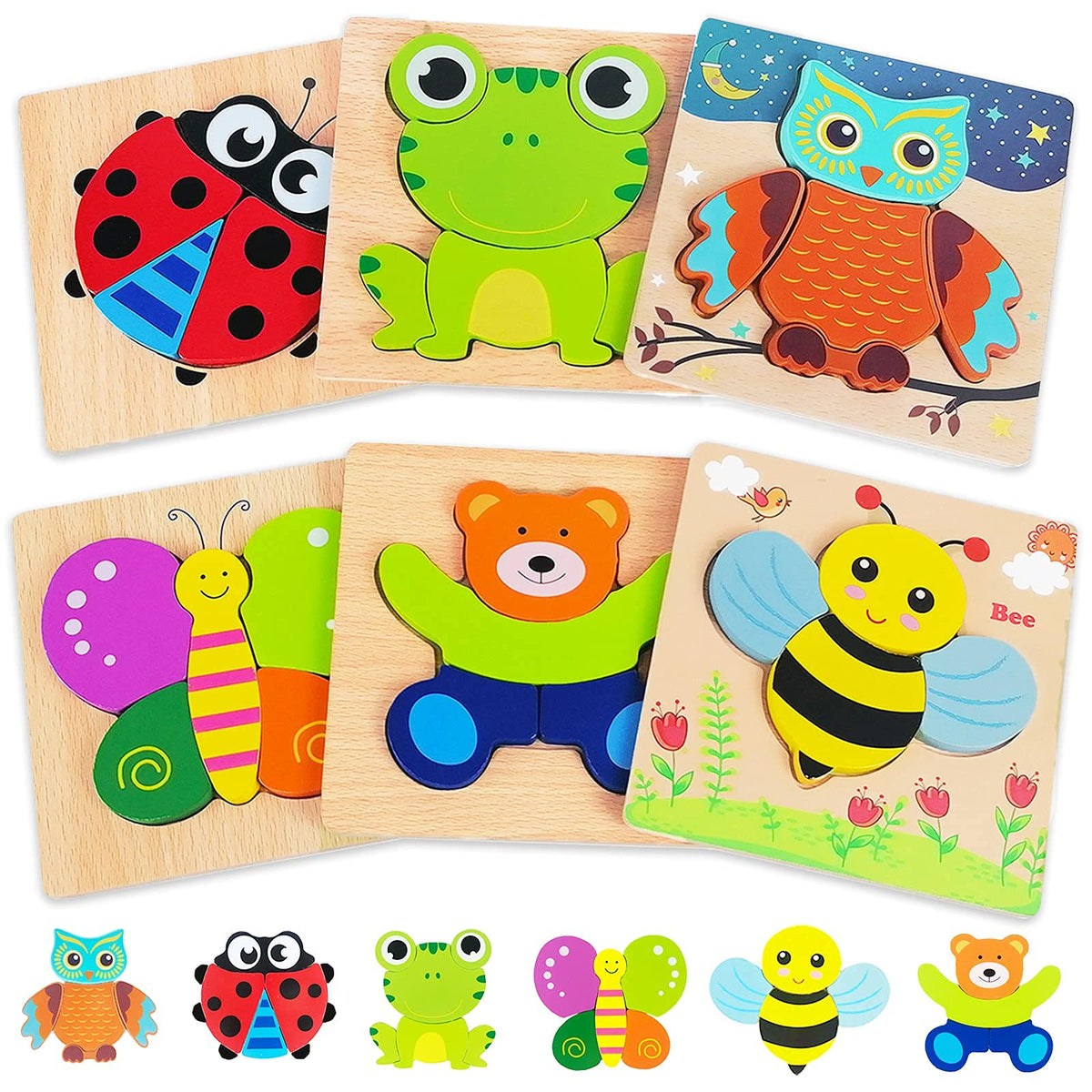 World of Animal Toddlers 6 Pack Puzzle