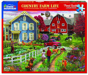 White Mountain Puzzles Country Farm Life, 1000 Piece Jigsaw Puzzle