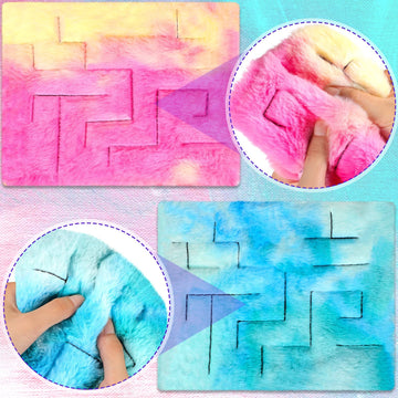 Frienda 2 Pack Marble Maze Mat Fidget Tactile Sensory Toys Stress Relief Toys Relief Anxiety Calming Mats For School Classroom Reduce Stress Anxiety Improve Focus(Vivid Style,8.7 X 6.3 Inch)