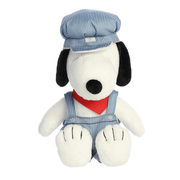 Aurora Adorable Peanuts Train Engineer Snoopy Stuffed Animal - Officially Licensed Toys For All Snoopy Fans - Nostalgic Gift For