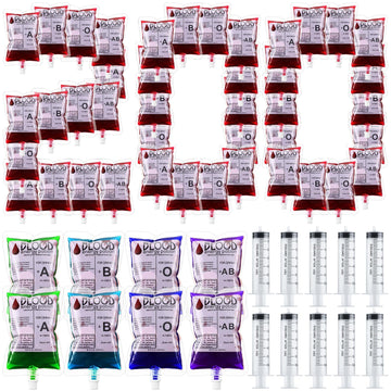 Nuenen 200 Pcs Halloween Blood Bags For Drinking, Vampire Party Drinking Pouches, Juice Puree Bag Reusable Energy Drink Containe