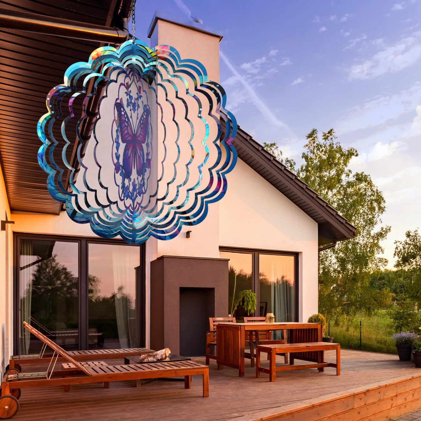 Wind Spinners Outdoor Butterfly - Birthday Gifts For Women Mom Wife Grandma, Hanging Wind Sculptures Wind Spinners, 12 Inch 3D W