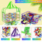 Opeletnnt 6 Packs Large Toy Storage Bags With Labels, Reusable Clear Pvc Board Game Storage, Travel Waterproof Organizer Bags Wi
