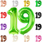 Katchon, Giant 19 Birthday Balloons Green - 40 Inch | 19 Balloons For 19Th Birthday Decorations | Green 19 Balloon Number | 19Th Birthday Balloons For 19 Year Old Birthday Party Decorations