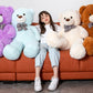 Morismos Giant Teddy Bear Stuffed Animals, Big Teddy Bear Plush Toy For Girlfriend Girls Christmas Valentine'S Day Birthday (Light Gray, 47 Inches)