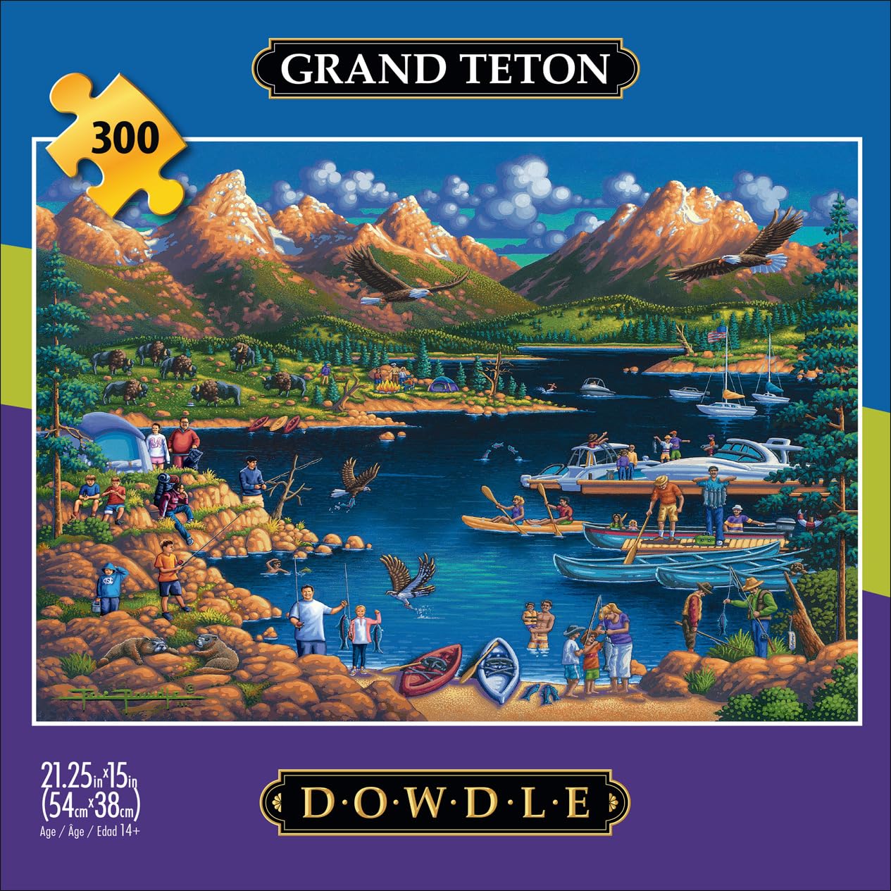 Buffalo Games - Eric Dowdle - Grand Teton - 300 Piece Jigsaw Puzzle For Adults -Challenging Puzzle Perfect For Game Nights - Finished Size Is 21.25 X 15.00
