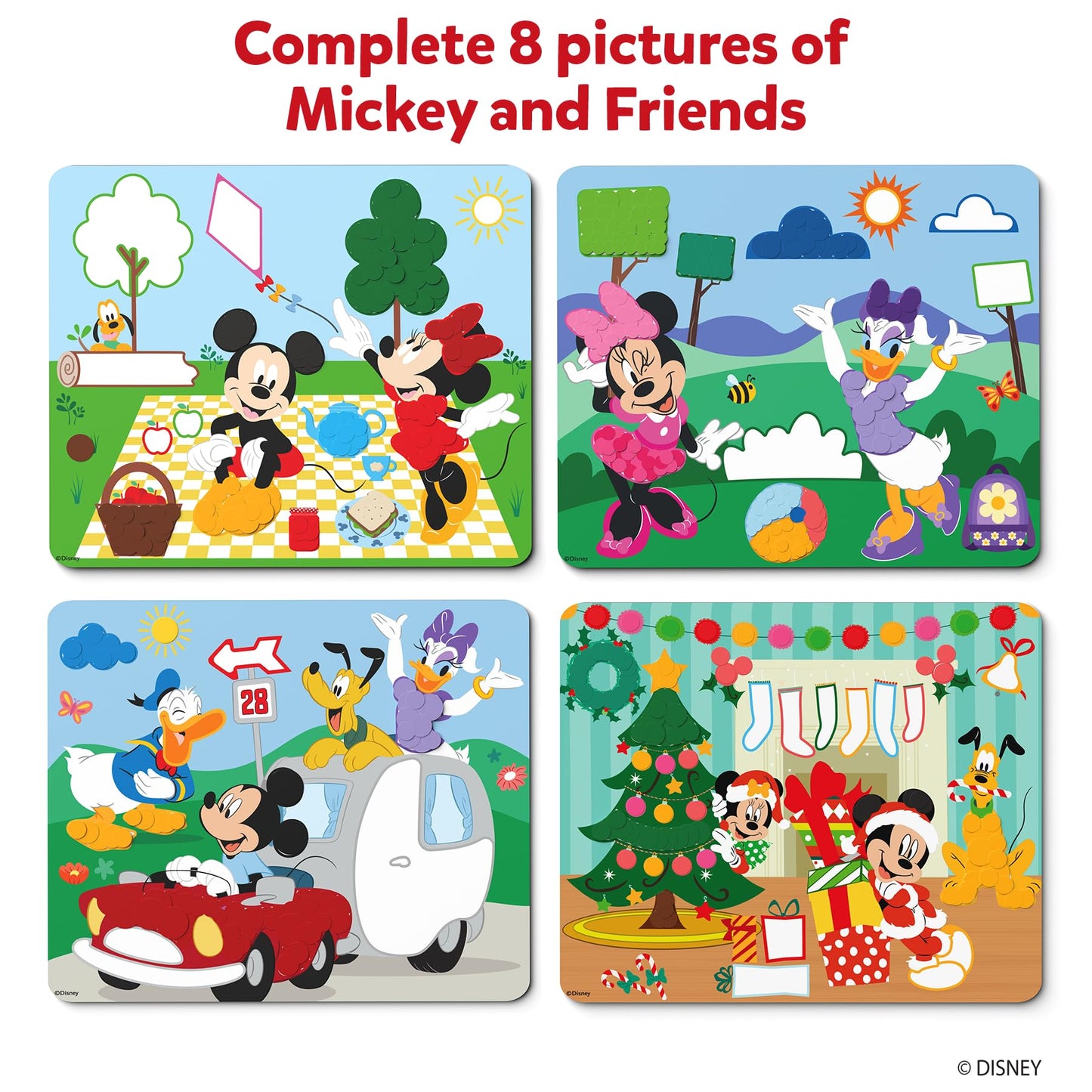 Skillmatics Dot It Sticker Art Activity - Disney Mickey And Friends, Mess-Free Fun For Kids, 500+ Stickers, Craft Kits, Diy Activity, Travel Toys, Gifts For Boys & Girls Ages 3, 4, 5, 6, 7