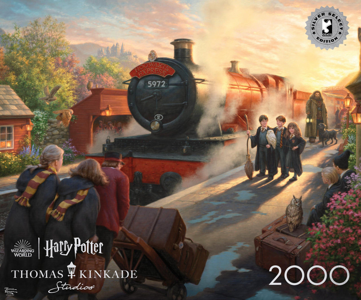 Ceaco - Silver Select - Kinkade - Harry Potter - 2000 Piece Jigsaw Puzzle For Adults -Challenging Puzzle Perfect For Game Nights
