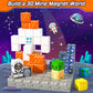 Magnetic Blocks Space Set, Build Mine Magnet World Set, Magnetic Tiles Building Toys For Boys & Girls Age 3-5 5-7, Stem Montesso