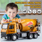 HAPYAD Cement Mixer Toy Truck Metal Cab, Big Construction Truck with Lights Sounds and Working Movable Parts, Friction Powered C