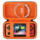 Supmay Carrying Case Compatible with KAVOYI/Beico/TEBIYOU 32 Bit Handheld Games for Kids  Portable Arcade Gaming Player Storage Holder Travel Bag with Mesh Pocket for Battery  USB Cable  Black+Orange