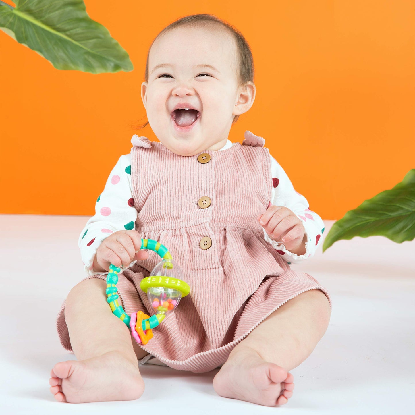 Bright Starts Little Shakers 6Pc Gift Set, Easy-Grasp Oball Technology, Baby Rattles, Balls And Teethers, On-The-Go Toys, Lightweight, Unisex, Newborn+
