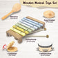 Natural Wooden Toddler Musical Instruments - Montessori Musical Instruments For Toddlers 1-3 Grades – Colorful Kids Xylophone Tambourine Maracas Shaker Egg Castanet Baby Musical Instruments
