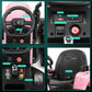 Hikole Ride on Tractor with Trailer, Kids Electric Tractor with Remote Control, Detachable Trailer, 11-LED Headlights, 30W Dual