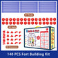 V-Opitos Fort Building Kits For Kids, 140 Pcs Stem Construction Toys, Christmas, Birthday Gifts For 4, 5, 6, 7, 8, 9, 10, 11, 12 Years Old Boys & Girls, Indoor & Outdoor Play Tent Activity