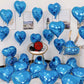 Blue Heart Shaped Balloons Pack Of 10,18 Inch Love Valentine Balloons Heart Romantic Balloons For Valentines Day Propose Marriag