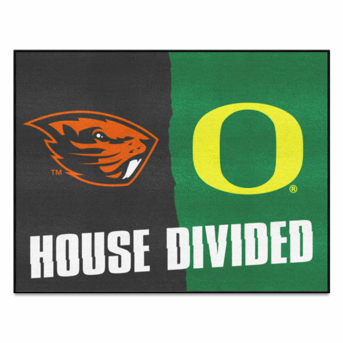 FANMATS 7653 Oregon / Oregon State House Divided Rug - 34 in. x 42.5 in.