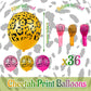 Gejoy 36 Pcs Cheetah Balloons, 12 Inch Pastel Leopard Print Latex for Jungle Theme Birthday Party Decorations