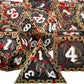 ARUOHHA Metal Blood D&D Dice Bronze Dragon Design DND Dice with Gift Box, D + D Large Polyhedral Dice for Dungeons and Dragons R