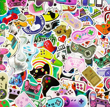 100 Pcs Video Game Water Bottle Stickers For Boys, Gaming Gamer Stickers