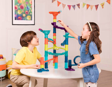 B. Toys- Marble-Palooza- Marble Run Set- Developmental Stem Playset- 38-Piece Educational Building Toy- Marble Maze For Kids - 3 Years +