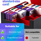 Uaono Card Storage Box For Trading Cards, 2400+ Mtg Commander Deck Box With 24Pcs Colorful Divider, Card Case Fits For Magic Tcg Ptcg Game Cards (Black&Red)