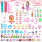 13 Rooms Doll House for Girls, DIY Play House Toys with Dolls Figure, Puppies,Furnitures, Glow-in-The-Dark Accessories, LED Ligh