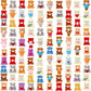 Zhanmai 100 Pcs Mini Plush Stuffed Animal Bulk Small Animal Toys Keychain Party Favors Easter Egg Stuff For Kids Birthday Valentine Carnival Classroom Prizes Gift Goodie Bag Filler(Bear)