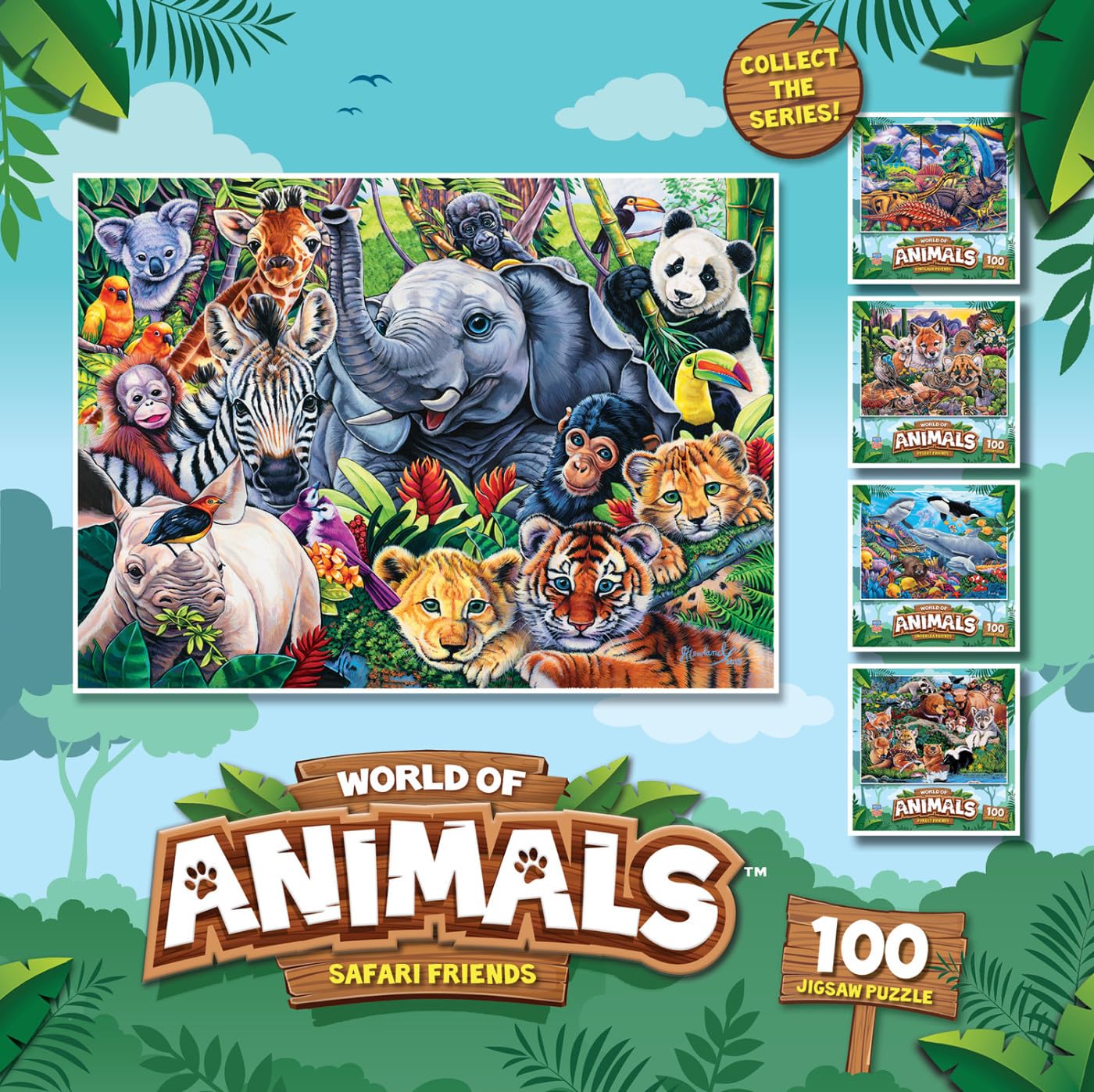 Safari Friends 100 Piece Kids Jigsaw Puzzle