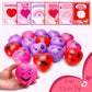 MGparty 18 Pack Valentines Heart Stress Balls with Valentine Cards Heart Squishies Toy for Kids Classroom Exchange Stress Relief