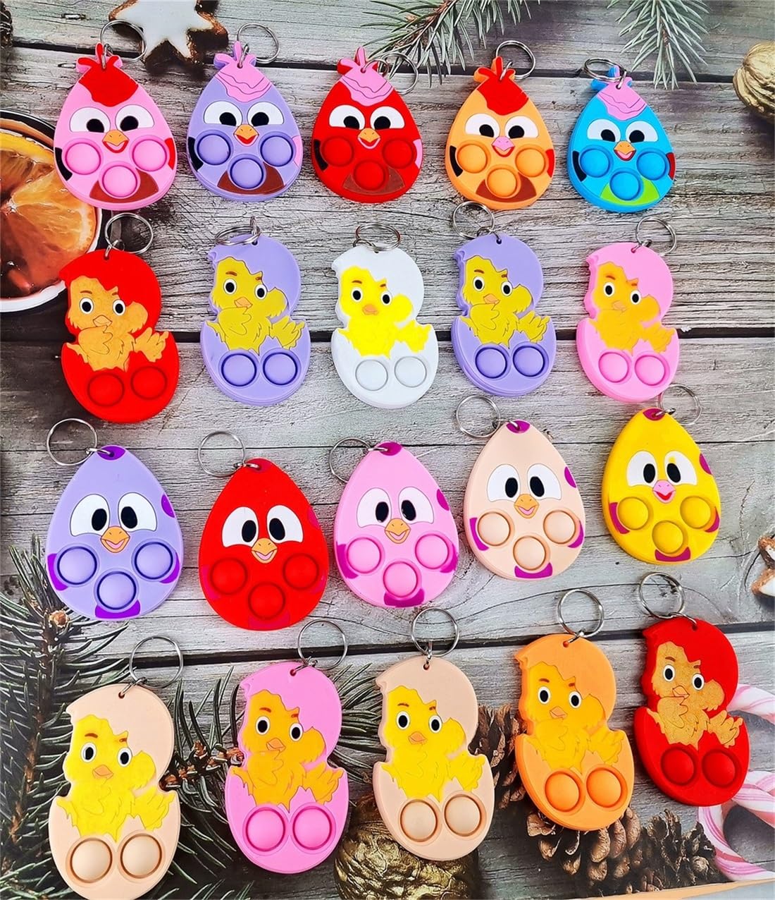 20 Packs Bulk Born Egg Mini Pop Fidget for mature-themed and Kids Small Easter Party Favors and Classroom Student Gifts
