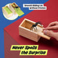 Funfamz Mini Spider Prank Box - Surprise Wooden Gag Gift, Perfect For Birthday, April Fools Day, Harmless Joke With Rubber Spider, Startling & Reusable Prank Kit