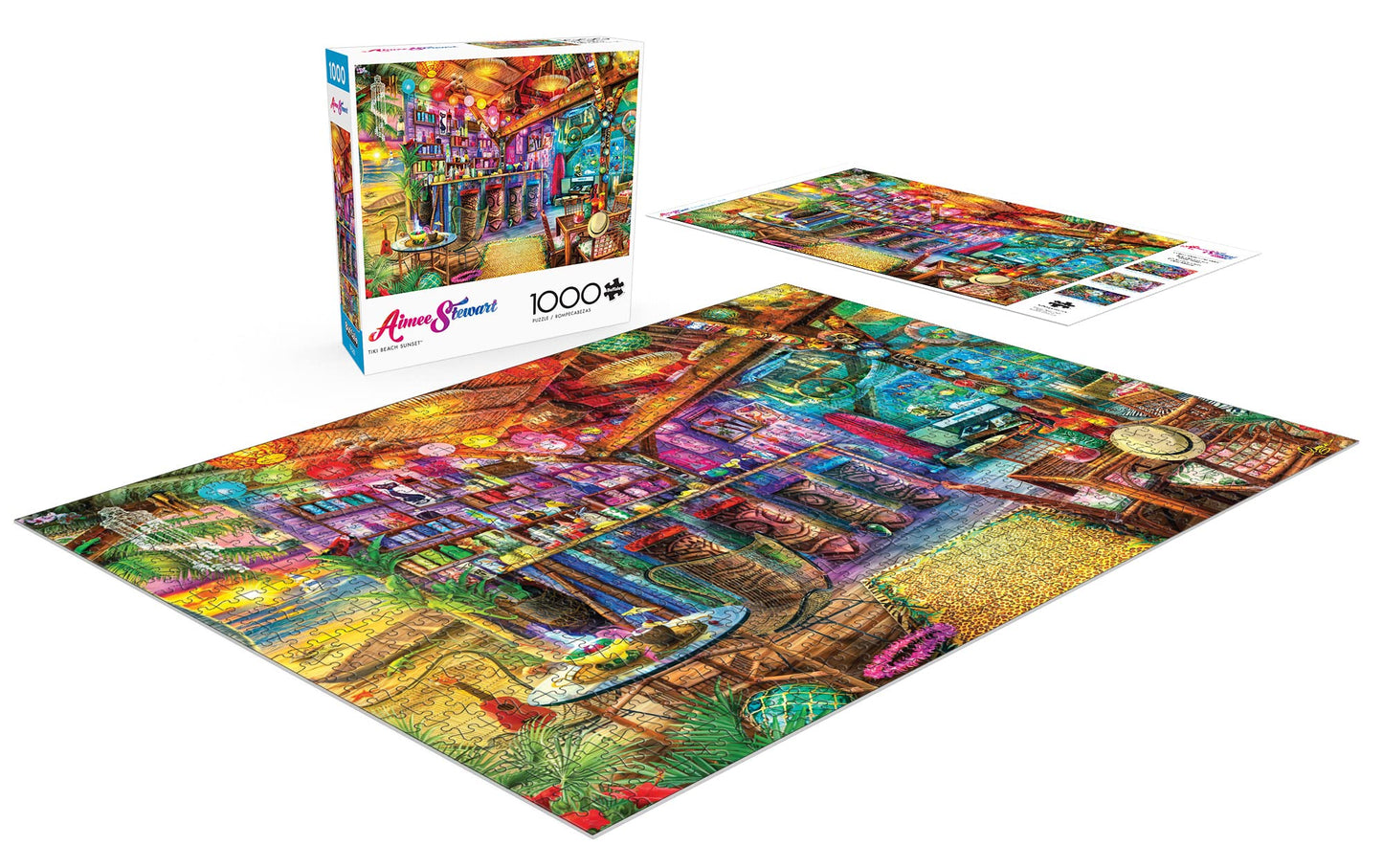 Buffalo Games - Aimee Stewart - Tiki Beach Sunset - 1000 Piece Jigsaw Puzzle