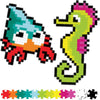 Fat Brain Toys Jixelz - 700 Pc Set - Sea Friends - Picture-Building Kit, Ages 6+