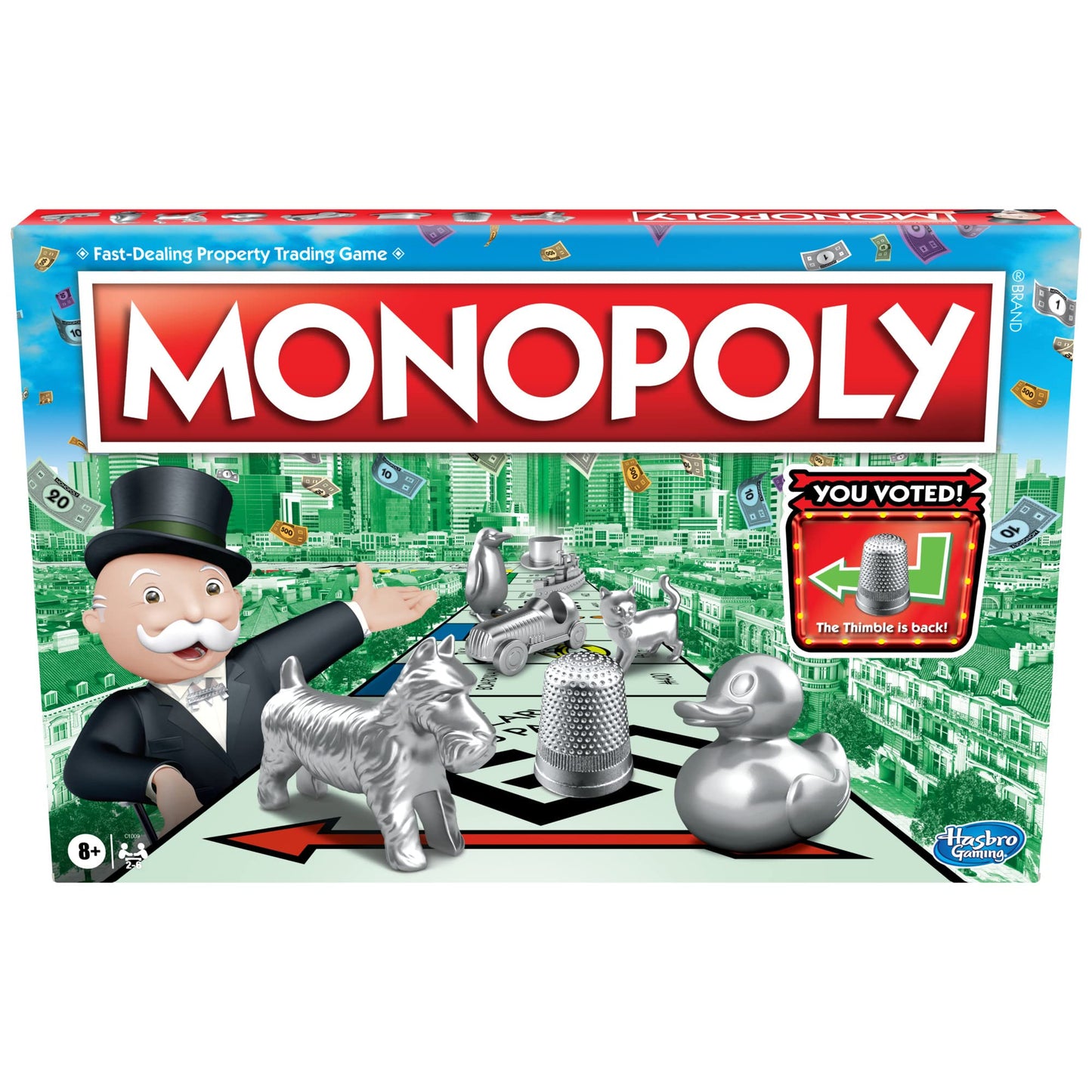 Monopoly Game  Family Board Games for 2 to 6 Players & Kids Ages 8 and Up  Includes 8 Tokens (Token Vote Edition)-New