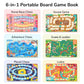 Mideer 6-In-1 Magnetic Board Game Set, Portable Board Game Book, Beginner Classic Board Games Chess Set For Kids, Travel Road Trip Game For Ages 3 4 5 6 - Museum Adventure