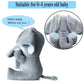 Aidiya Elephant Stuffed Animals Baby Gifts Peluches Ear Interactive Elephant Talking Singing Plush Toys For Girls Boys Gift Adjustable Volume 11.8' Set (Blue)