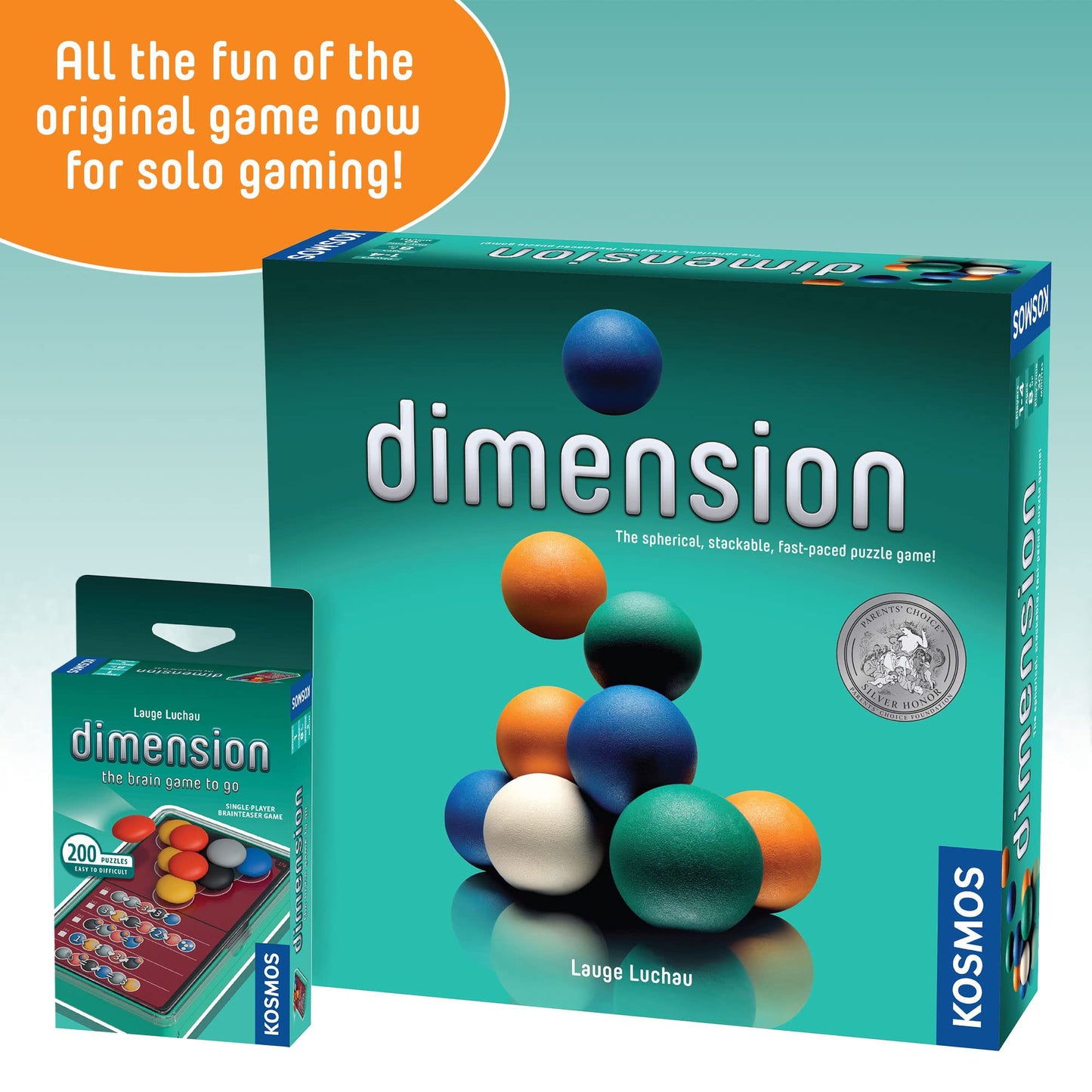 Dimension: The Brain Game To Go | Brainteasers |Puzzles| Solo Games | 1 Player | Dimension | Stacking Game | Kosmos Game