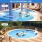 Baby Pool Float,Baby Swim Float,Baby Pool Float With Canopy Upf50+ Sun Protection,Toddler Pool Float Inflatable, Car Shaped Baby